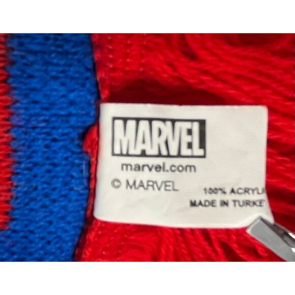 Marvel Guardians of the Galaxy Baby Groot Blue Scarf Red Tassel One Size - Picture 3 of 3